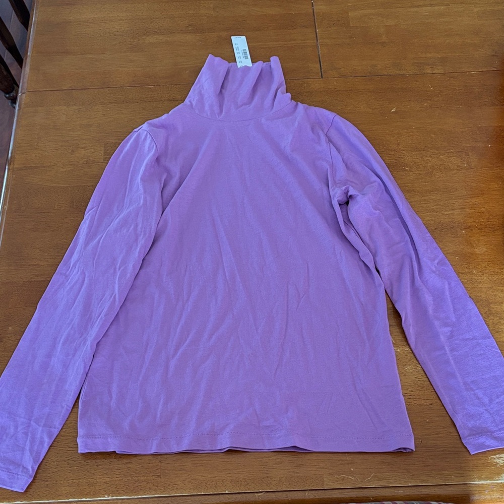 J. Crew Lavender Long Sleeve Turtleneck Top